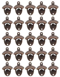50/30/25Pcs Flesopener Wandmontage Rustieke Bier Opener Set Vintage Look Met Montage Schroeven Voor keuken Cafe Bars 25stk