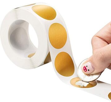 50-300 Stuks Ronde Rose Gold Scratch-Off Stickers 1Inch Scratch Off Labels Voor Diy Handleiding Label tape Hand Gemaakt Bekrast Streep QY508gold-100stk