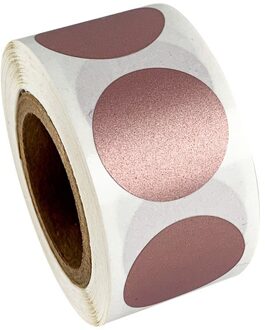 50-300 Stuks Ronde Rose Gold Scratch-Off Stickers 1Inch Scratch Off Labels Voor Diy Handleiding Label tape Hand Gemaakt Bekrast Streep QY508red-50stk