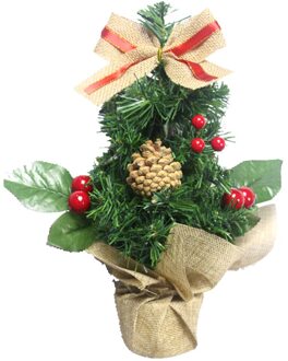50/30Cm Kunstmatige Kerstboom Plastic Kerstversiering Houder Base Voor Kerst Home Party Decoratie Groen Miniatuur 30cm / rood