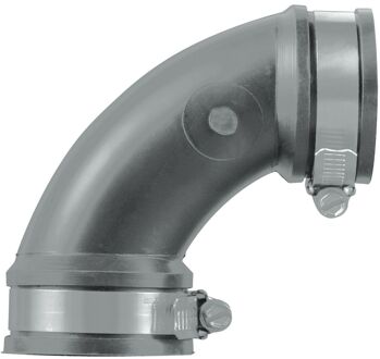 50-38mm Bocht Flex.rubber Grijs