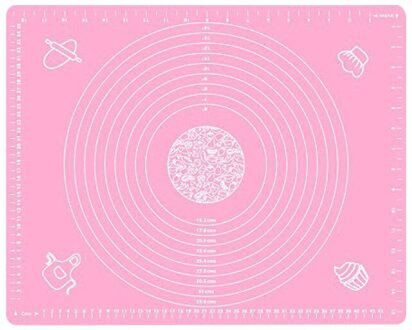 50*40Cm 1Pc Non-stick Siliconen Mat Rolling Deeg Liner Pad Gebak Cake Bakvormen Pasta Meel tafel Vel Keuken Gereedschap roze 50X40cm
