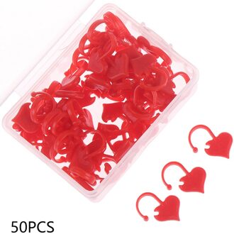 50/40Pcs Plastic Breien Stitch Markers Hartvormige Diy Naald Craft Stitch Houders 01