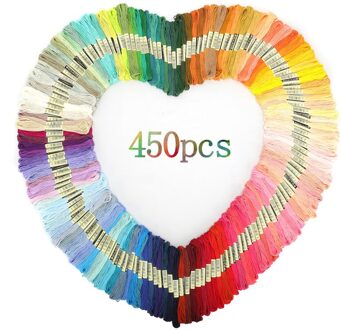 50-450 Stuks Borduurgaren Katoen Naaien Strengen Cross Stitch Floss Multicolor Naaien Accessoires Thuis Diy Borduurpakketten 450stk