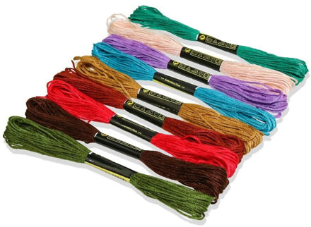 50-450 Stuks Borduurgaren Katoen Naaien Strengen Cross Stitch Floss Multicolor Naaien Accessoires Thuis Diy Borduurpakketten 50stk