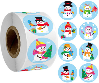 50-500pcs 2.5cm Christmas Cartoon Sticker Kids Christmas New Year Gift Packing Sealing Sticker Party Adhesive Lable