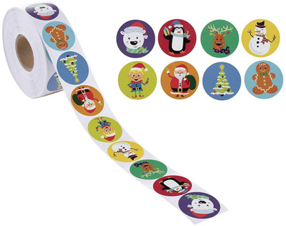 50-500pcs christmas sticker 8 designs pattern cartoon sticker for kids toys christmas gift waterproof adhesive labels
