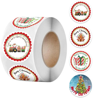 50-500pcs Christmas Theme Seal Labels Stickers For DIY Gift Baking Package 4 Designs 1 Inch Envelope Stationery Decoration