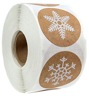 50-500pcs Kraft stickers Christmas Gift Decoration Sticker for Package Stationery stickers festival decorations Seal Labels