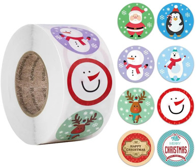 50-500pcs New Christmas Stickers Cartoons Gift Card party Package cute Santa Label Sealing Decor Party Supplies For Reward Kid