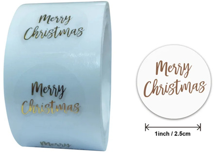 50-500pcs Round Clear Merry Christmas Stickers Thank You Card Box Package Label Sealing Stickers Wedding Decor Sticker