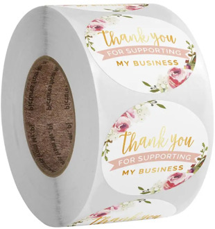 50-500pcs Thank You Stickers Seal Labels for Your Order Supporting My Business Wedding Party Envelope Supplies Stationery