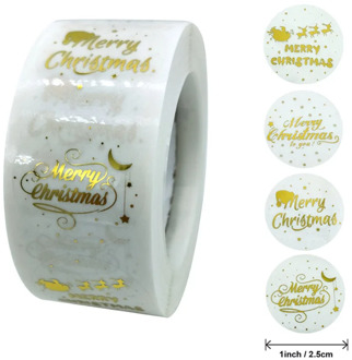 50-500pcs Various styles Merry Christmas Thank You Stickers Seal Labels for Envelope Cards Gift Package Scrapbooking 1inch