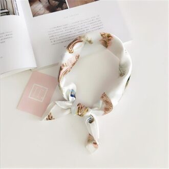 50*50Cm Vierkante Sjaal Hair Tie Band Voor Business Party Vrouwen Elegante Vintage Skinny Kleine Retro Hoofd Hals zijde Scraf