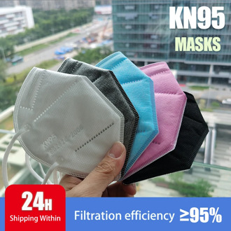 50/60/70/80/100pcs ffp2mask KN95 Masks mascarillas FFP2 masks 5 Layers mask Protective mascarilla Safe Breathable KN95 Mask CE