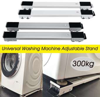 50-75Cm 300Kg Witte Wasmachine Zware Apparaat Wiel Trolley Roller Stand Voor Wasmachines Vaatwassers Koelkasten drogers zilver