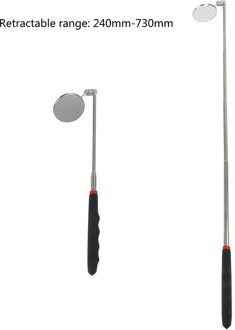 50/75mm Car Telescopic Detection Lens Inspection Round Mirror Examine Repair 360 Degree Rotation Car Repair Tool Trunk Reserve