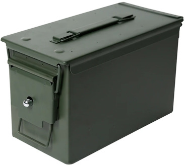 50 Cal Metal M2A1 Ammo Can Military & Army Style Steel Box Gun Ammo Case Storage Holder Box Heavy Tactical Bullet box Lockable
