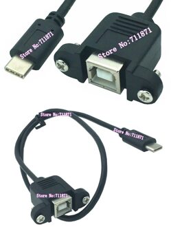 50 Cm Schroef Vaste Usb3.1 Type C Mannelijke Usb2.0 B Vrouwelijke Printer Kabel Lijn Met Twee Schroeven Vaste Type C usb3.1 Mannelijke Usb2.0 B Vrouwelijke