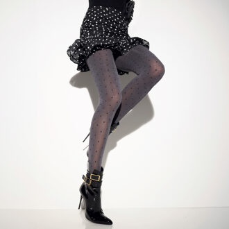 50 Denier Panty gestippeld Grijs/Zwart-Girardi Granville - 1|40