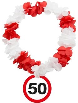 50 Jaar verkeersbord bloemenslinger