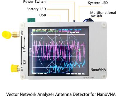 50 Khz-900 Mhz Vector Netwerk Analyzer Digitale Display Aanraken Screen Kortegolf Mf Hf Vhf Uhf Antenne Analyzer Staande wave
