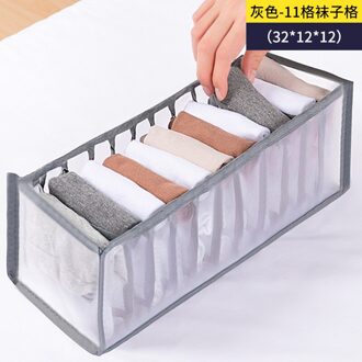(50% Korting) Ondergoed Opbergdoos Met Compartimenten Sokken Bra Underpants Organizer Drawers Divider Opbergdoos Kast Lade 11 GRIDS-SOCK doos