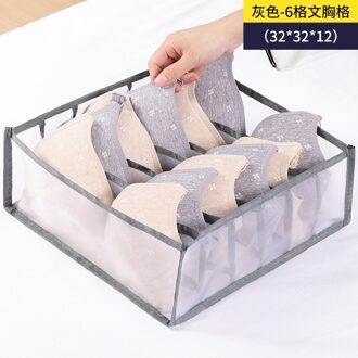(50% Korting) Ondergoed Opbergdoos Met Compartimenten Sokken Bra Underpants Organizer Drawers Divider Opbergdoos Kast Lade 6 GRIDS-BRA doos