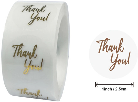 50 Labels 1inch Clear Gold Foil Thank You Stickers For Wedding Pretty Gift Cards Envelope Sealing Label Stickers