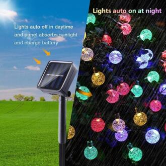 50 Leds 10M Crystal Ball Solar Light Outdoor IP65 Waterdichte String Fairy Lampen Solar Tuin Slingers Kerst Decoratie Multicolour
