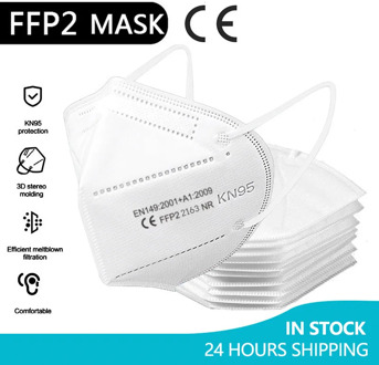 50 Mascarillas KN95 FPP2 Mascarilla FFP2mask Masque Protection FFP2 Mondkapjes Respirator Face Mask CE KN95 Masks Mouth FFP2mask