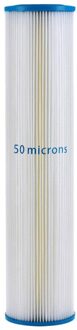 50 Micron Hele Huis Sediment Water Filter Vervanging Cartridge Geplooide Water Filter Heavy Duty 20 "X 4.5"