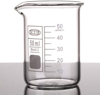 50 Ml Bekerglas, Lage Vorm, Chemie Laboratorium Glaswerk