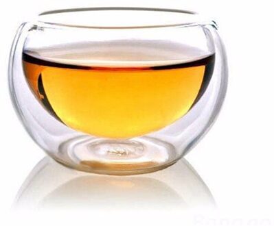 50 ML Clear Drinkbeker Hittebestendige Double Wall Layer Thee Bier Cup Water Whisky Beker Voor Bloem Thee