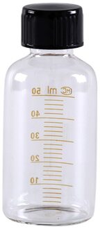 50 ml Ronde Glazen Reagensfles Plastic Zwarte Schroefdop Schroef Op Cover Afstuderen Monsterflesjes