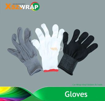 (50 Paar/partij) Antislip Professionele Gebruik Vinyl Wrap Wit Nylon Handschoenen Maat: 20-23 cm