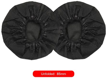 50 Paar Wegwerp Non-woven Microfoon Covers Praktische Multi-Functionele Duurzaam Draagbare Mic Beschermende Voorruit Cap zwart