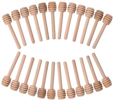 50 Pack Van Mini 3 Inch Houten Honing Dipper Sticks, Individueel Verpakt, server Voor Honey Pot Dispenser Drizzled Honing, Bruiloft