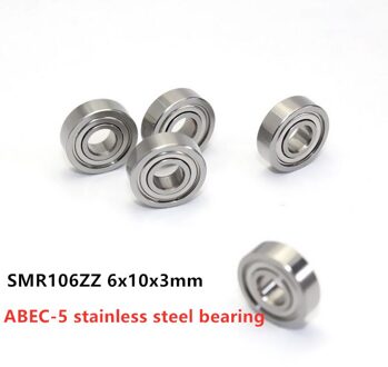 50 Pcs ABEC-5 SMR106ZZ 6X10X3 Mm DDL-1060ZZ Rvs Miniatuur Kogellager SMR106 -2Z 6*10*3 Mm