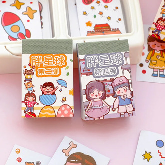 50 pcs/book cute girl Travel notes Decorative Stickers Scrapbooking Stick Label Diary Album stationery Sticker Accessories
