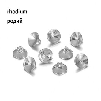 50 Pcs End Caps Kralen Hanger Connector Cap Bal Caps Fitting Ronde Kralen Hangers Diy Ketting Bevindingen Sieraden Accessoires wit K / 6mm x50pcs