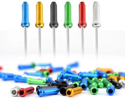 50 Pcs/Lot Bicycle Cable End Caps Wire End Caps MTB Bike Brake Shifter Aluminum Inner Cable Tips Crimps Cycling Accessories