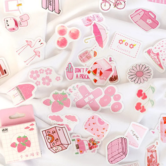 50 Pcs/lot Cute Summer Drinks Milk Kawaii Boxed Stickers Planner Scrapbooking Stationery Japanese Diary Stickers