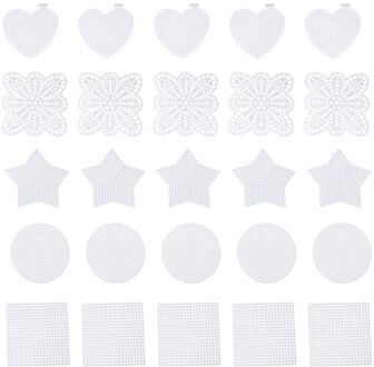 50 Pcs Mesh Plastic Canvas Vellen Kruissteek Naaien Plastic Canvas Vellen Voor Borduren Acryl Garen Crafting Knit En Croche