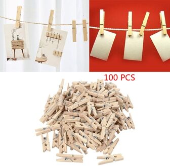 50 Pcs Mini Natuurlijke Houten Clips Voor Foto Clips Craft Decoratie Clips 25 Mm 50 stk