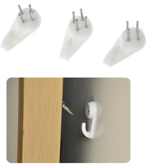 50 Pcs Plastic Invisible Traceless Wall Mount Photo Picture Frame Nail Hook Hanger