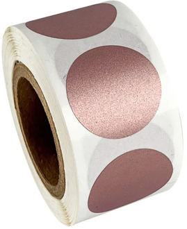 50 pcs Round Rose Gold Scratch-Off Stickers 1Inch Scratch Off Labels for DIY manual Label Tape hand made scratched stripe