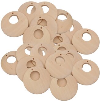 50 Pcs Unfinished Natuurlijke Houten Hangers Oorbel Ring Big Hole Bedels Bevindingen