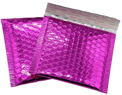 50 Pcs Verpakking Bubble Mailers Zwart Papier Gevoerde Enveloppen Bag Bubble Mailing Envelop Tas 15*13 Cm + 4 Cm paars