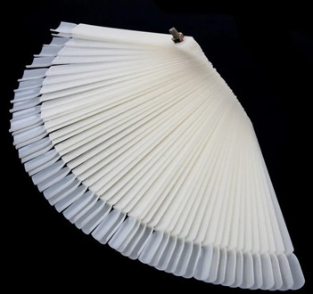 50/Set Nail Art Tips Display Practice Sticks Fan Shaped Nail Polish Swatches Nail Color Sample Nail Art Tools Supplies